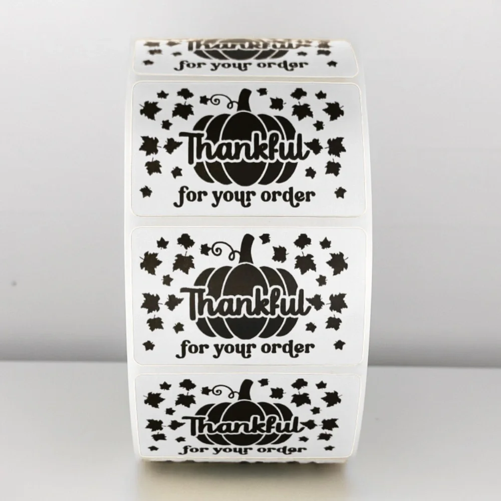 Thankful for Your Order Stickers Fall Pumpkin Packaging Labels | Autumn stickers